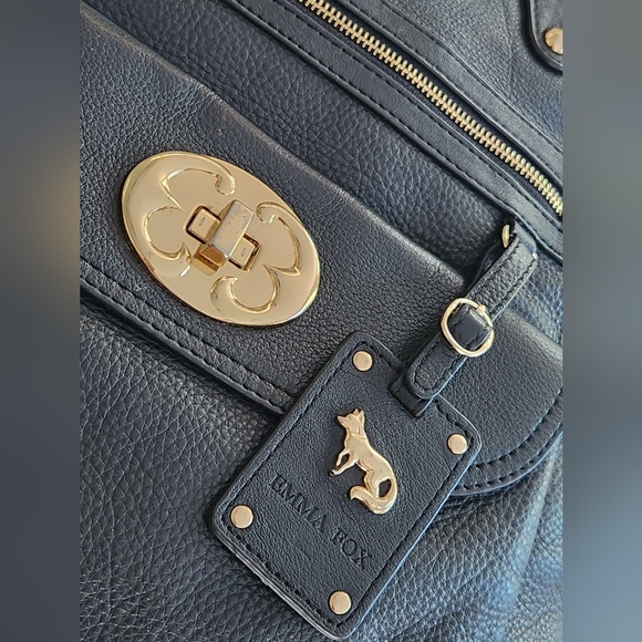 Emma Fox Black Leather 2 Way Bag! - Picture 6 of 12
